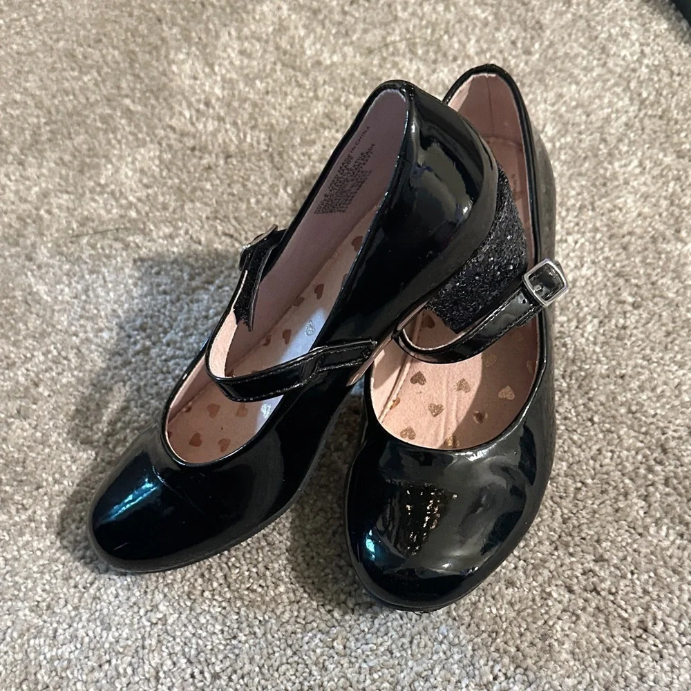 Girls Black Patent Leather Mary Jane Shoes
